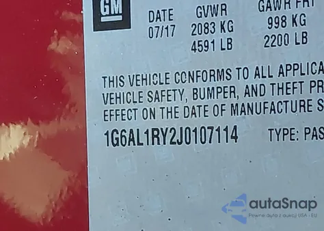 2018 Cadillac Ats-V from USA, damaged, VIN 1G6AL1RY2J0107114